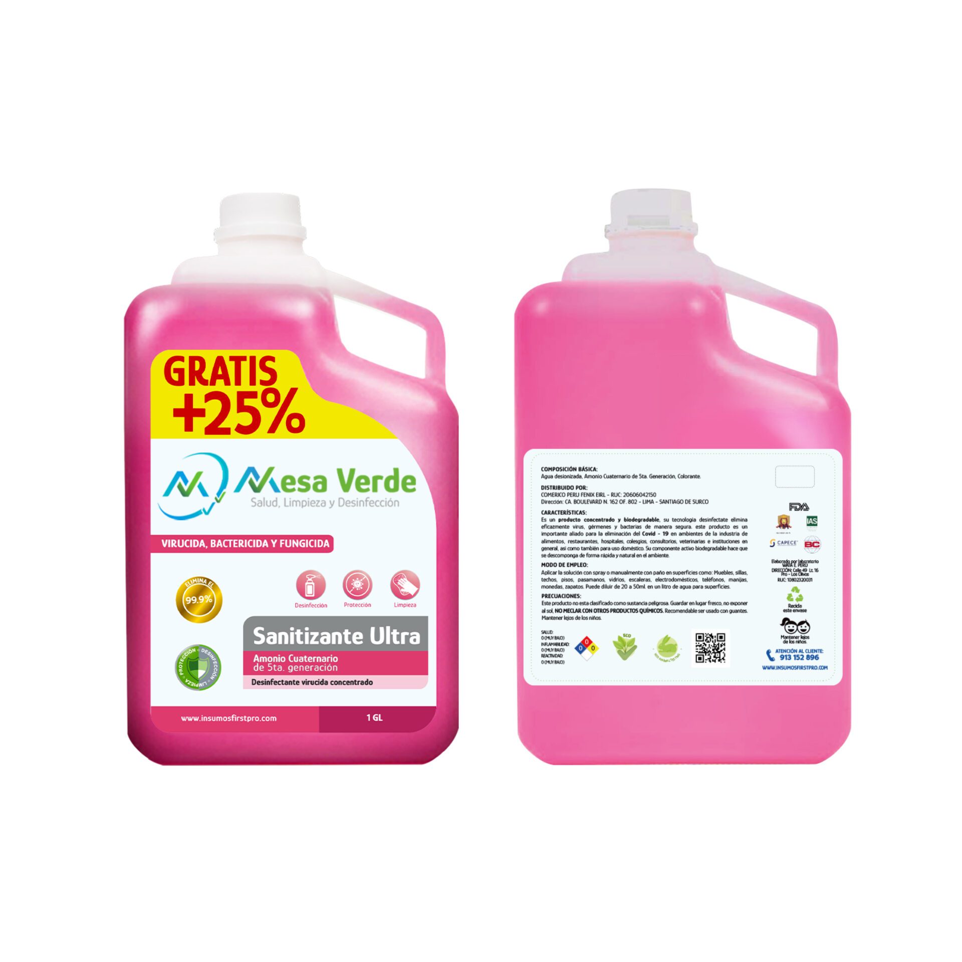 SANITIZANTE ULTRA CONCENTRADO CON ANVERSO 1GL